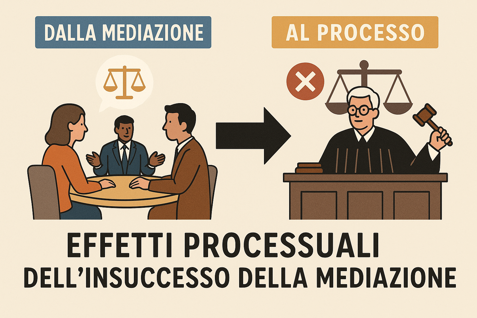 Dalla mediazione al processo: effetti processuali dell’insuccesso della mediazione.