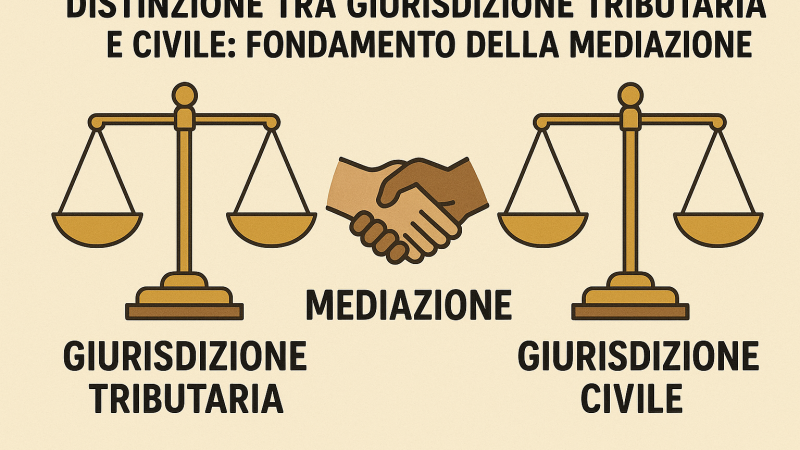 Distinzione tra giurisdizione tributaria e civile: fondamento della mediazione