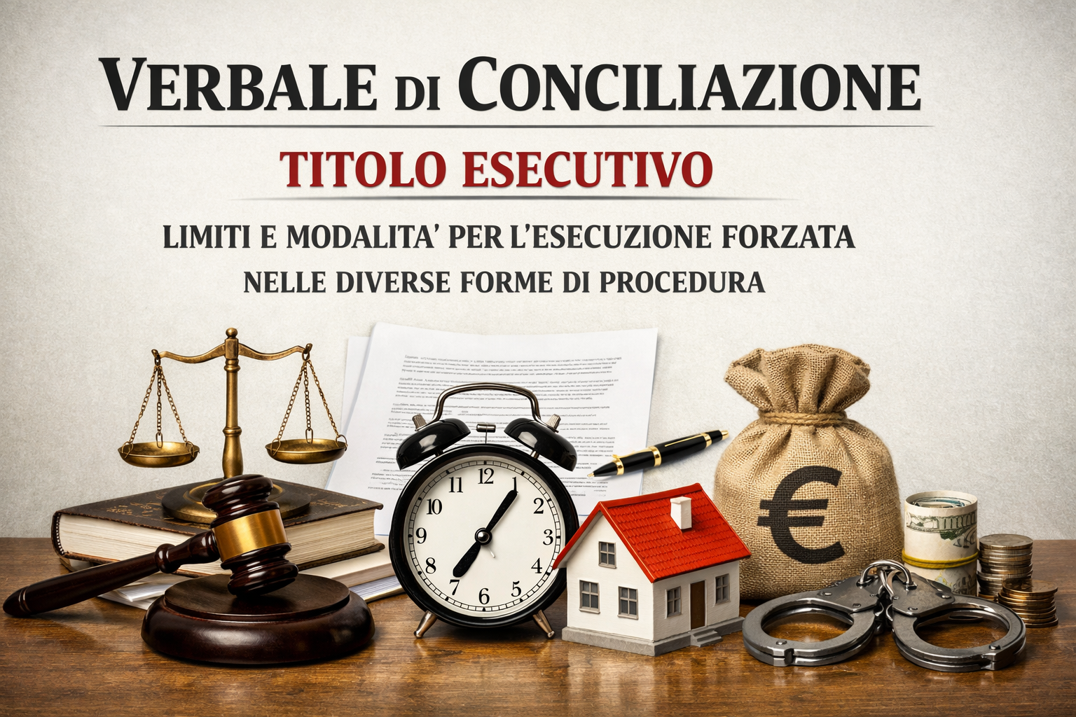 VERBALE DI CONCILIAZIONE – TITOLO ESECUTIVO – LIMITI E MODALITA’ PER L’ESECUZIONE FORZATA NELLE DIVERSE FORME DI PROCEDURA. 