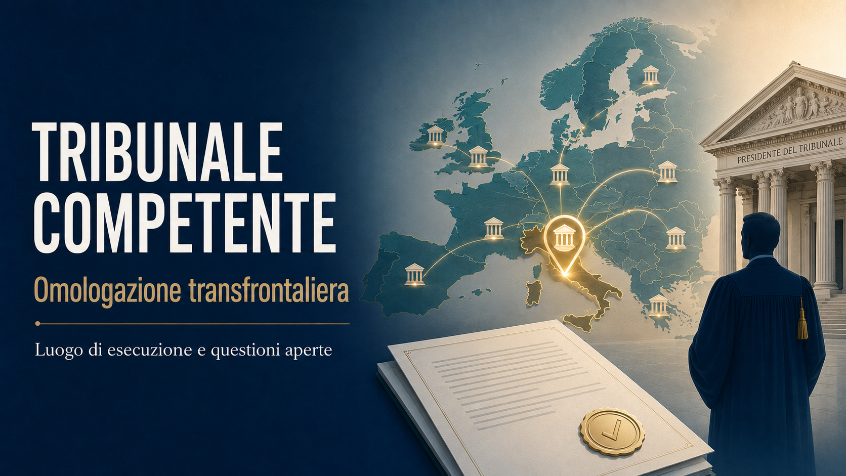Il presidente del tribunale competente per l’omologazione nelle controversie transfrontaliere: criterio del luogo di esecuzione e questioni aperte