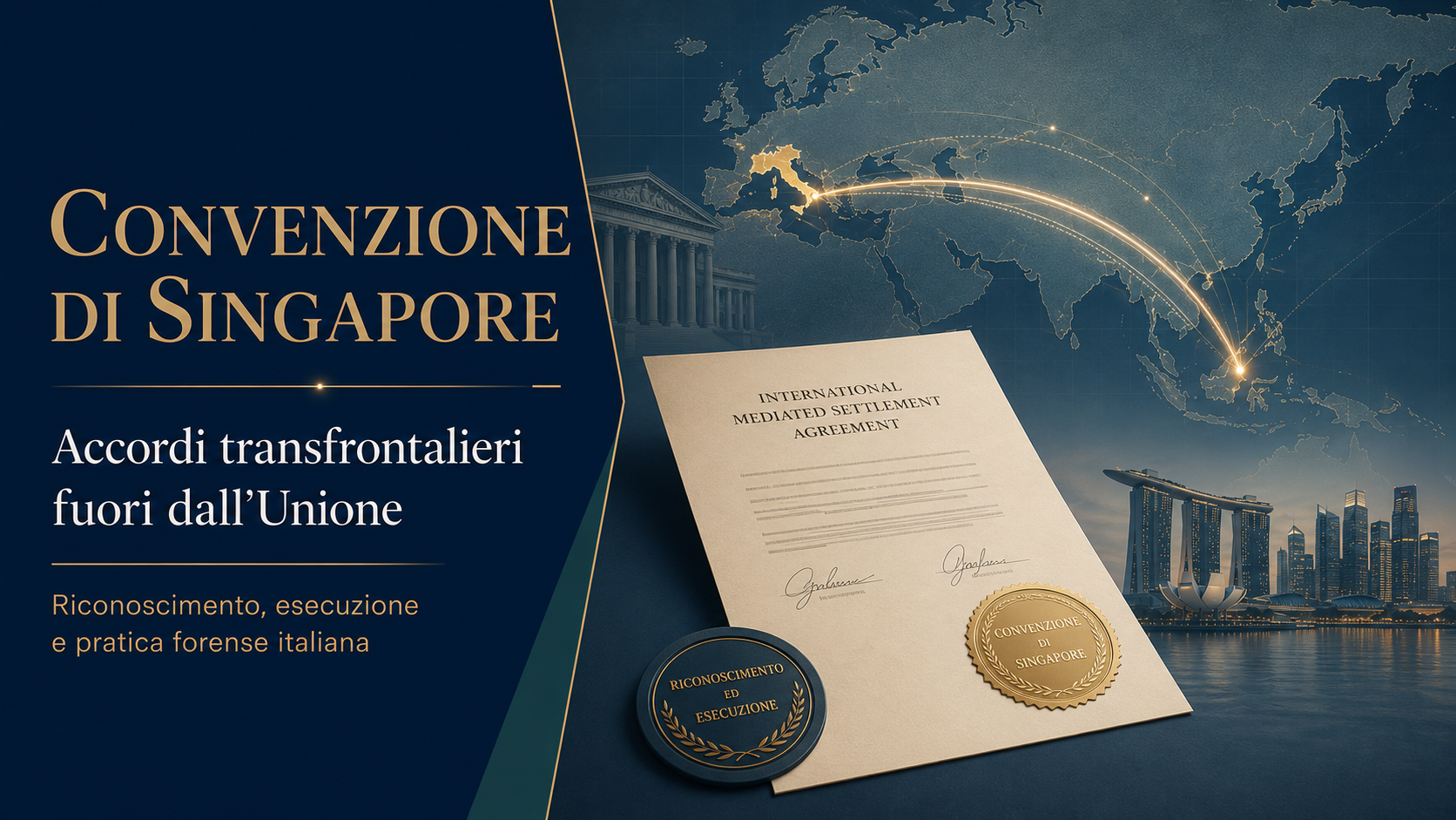 Riconoscimento ed esecuzione dell’accordo conciliativo transfrontaliero fuori dall’Unione:la Convenzione di Singapore e il suo impatto sulla pratica forense italiana