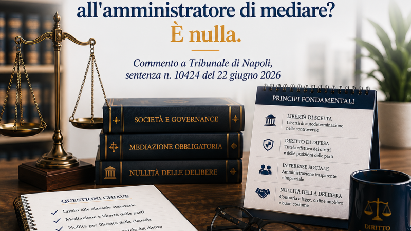 Delibera che vieta all’amministratore di mediare? È nulla.
