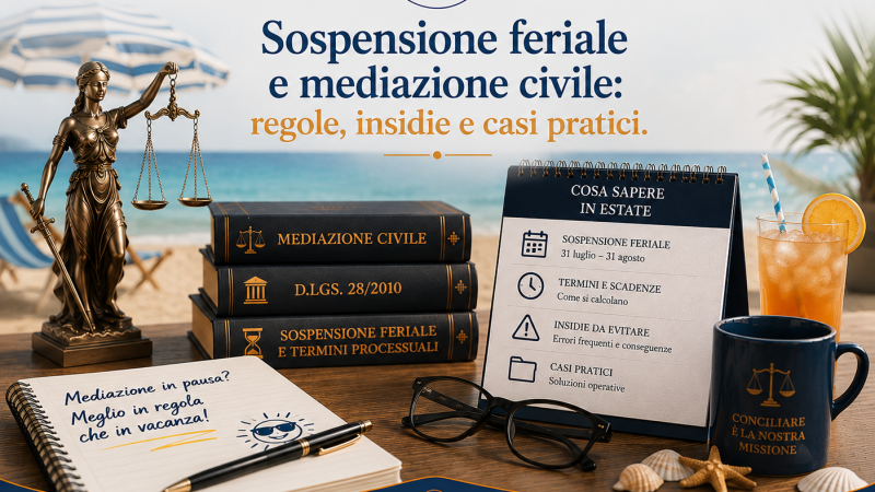 Sospensione feriale e mediazione civile: regole, insidie e casi pratici