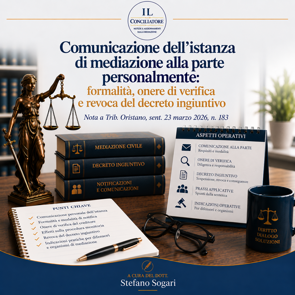 Comunicazione dell’istanza di mediazione alla parte personalmente: formalità, onere di verifica e revoca del decreto ingiuntivo